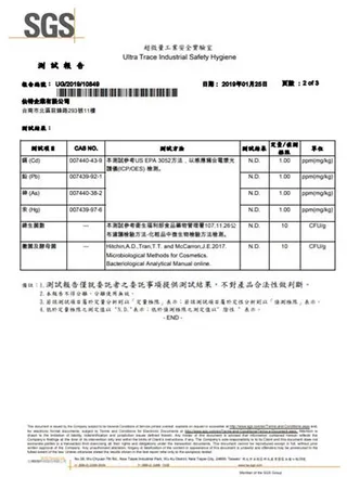 SGS測試報告